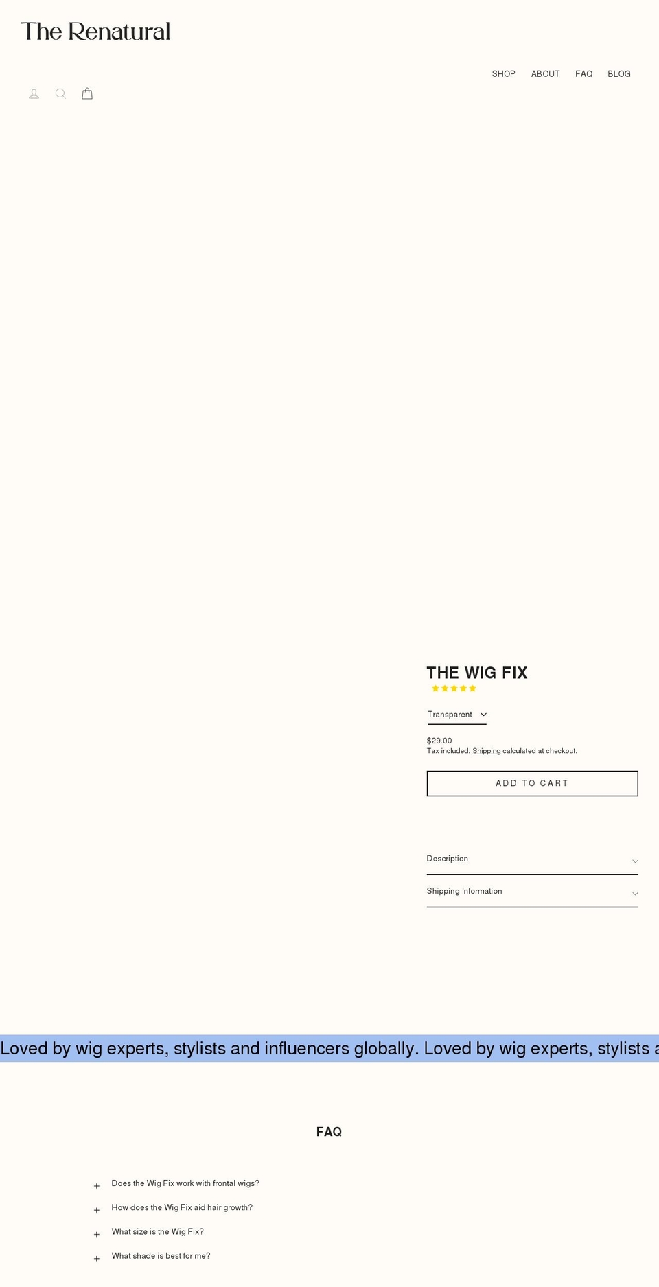 therenatural.com shopify website screenshot