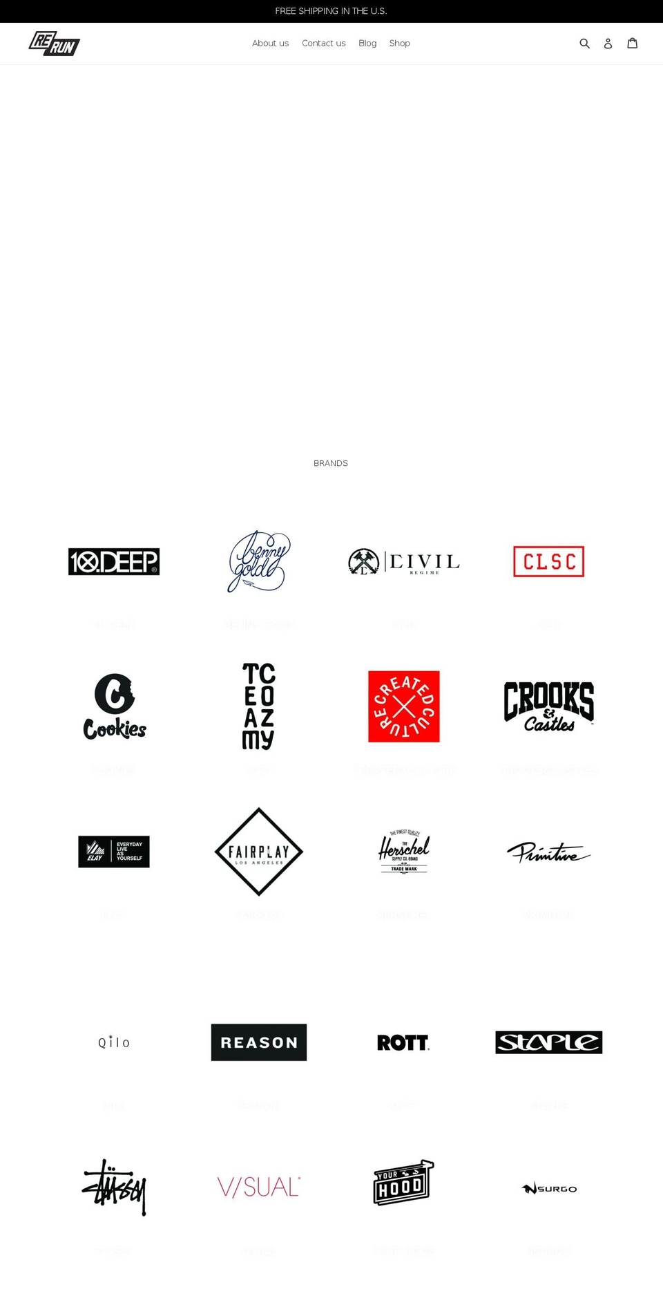 thererun.com — Shopify storefront screenshot