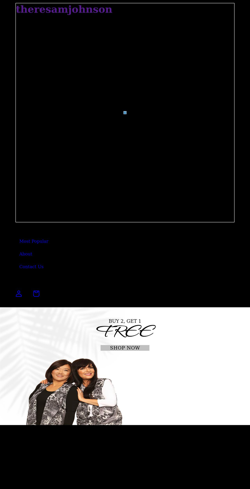 theresamjohnson.com shopify website screenshot