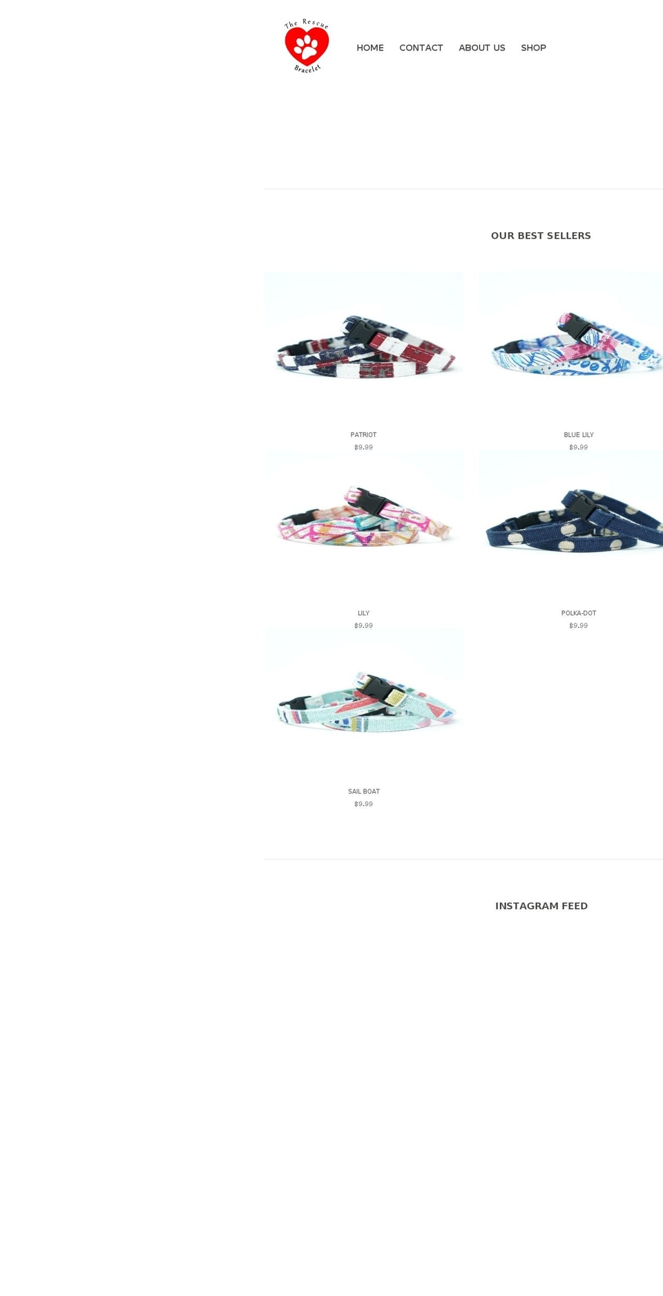 therescuebracelet.com — Shopify storefront screenshot