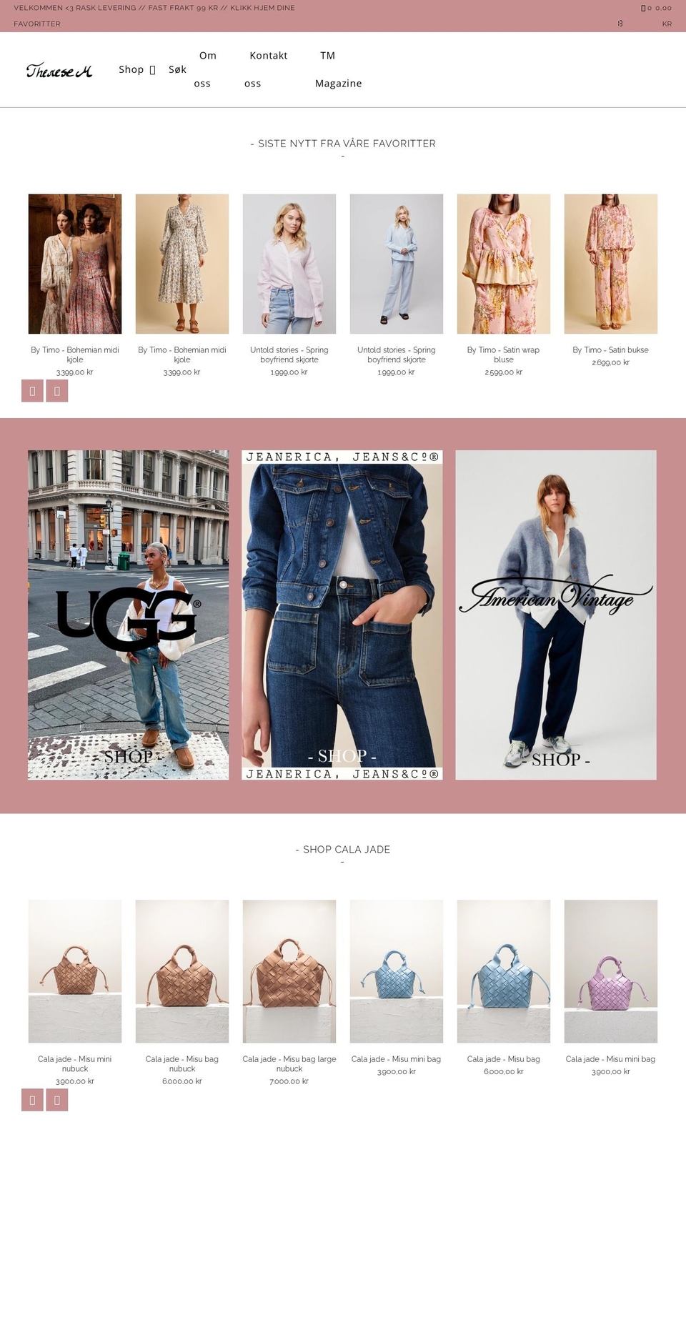 therese-m.no shopify website screenshot