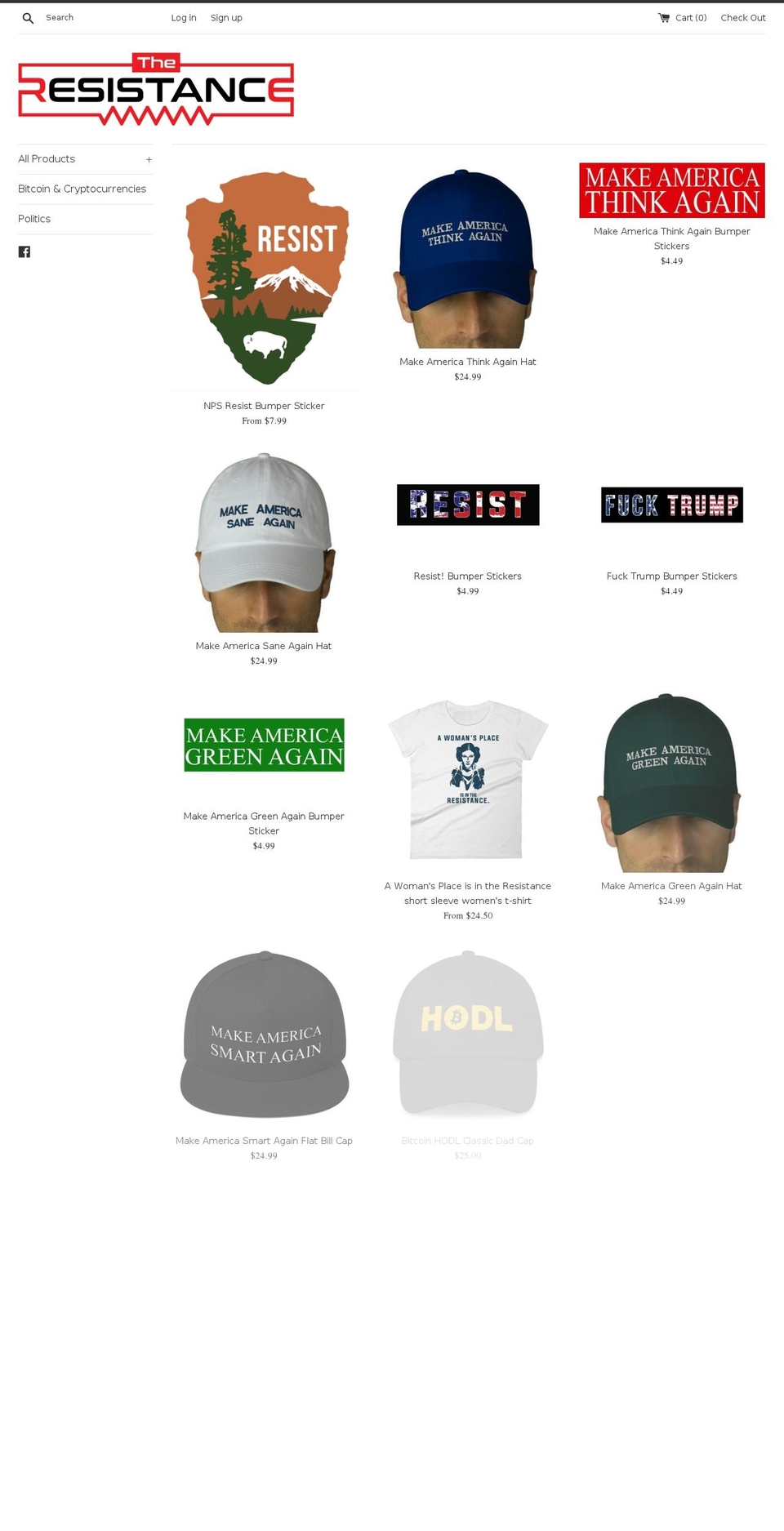 theresistance.store shopify website screenshot