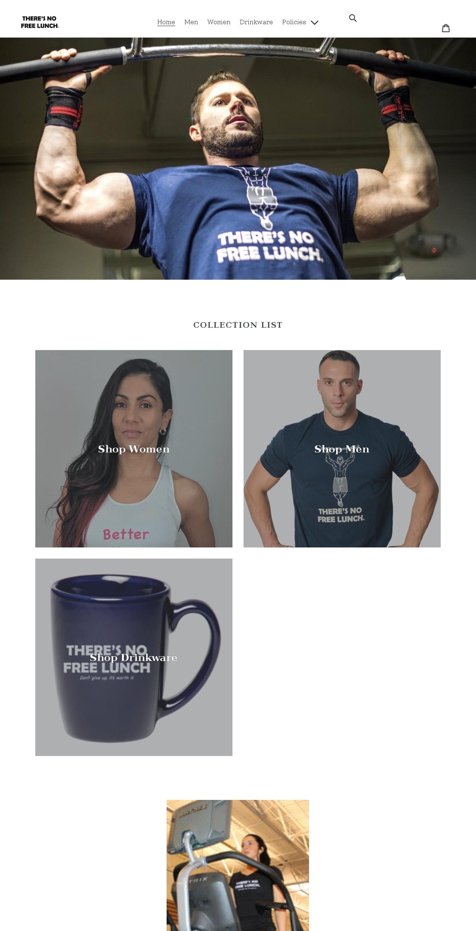 theresnofreelunch.com shopify website screenshot