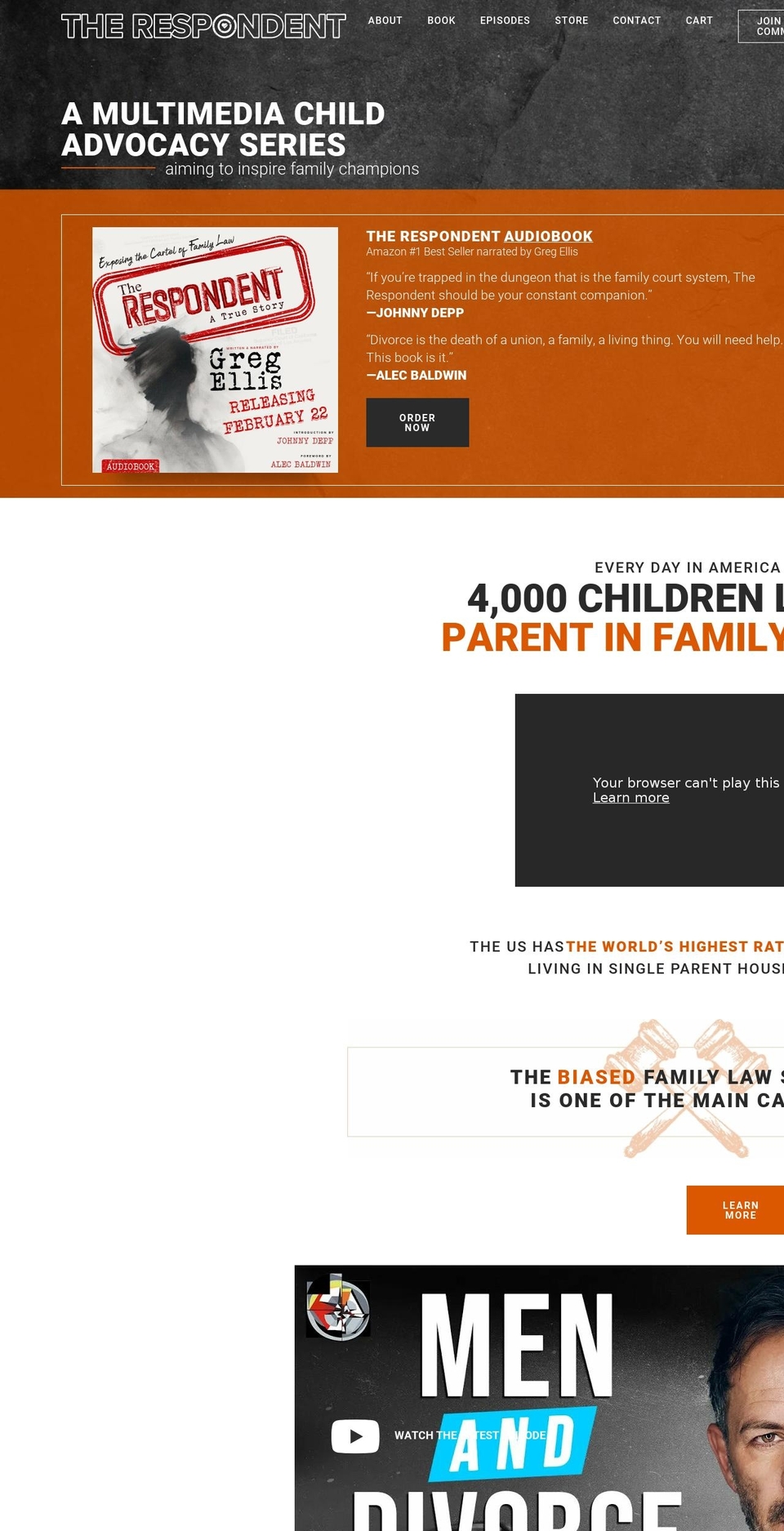 therespondent.com shopify website screenshot