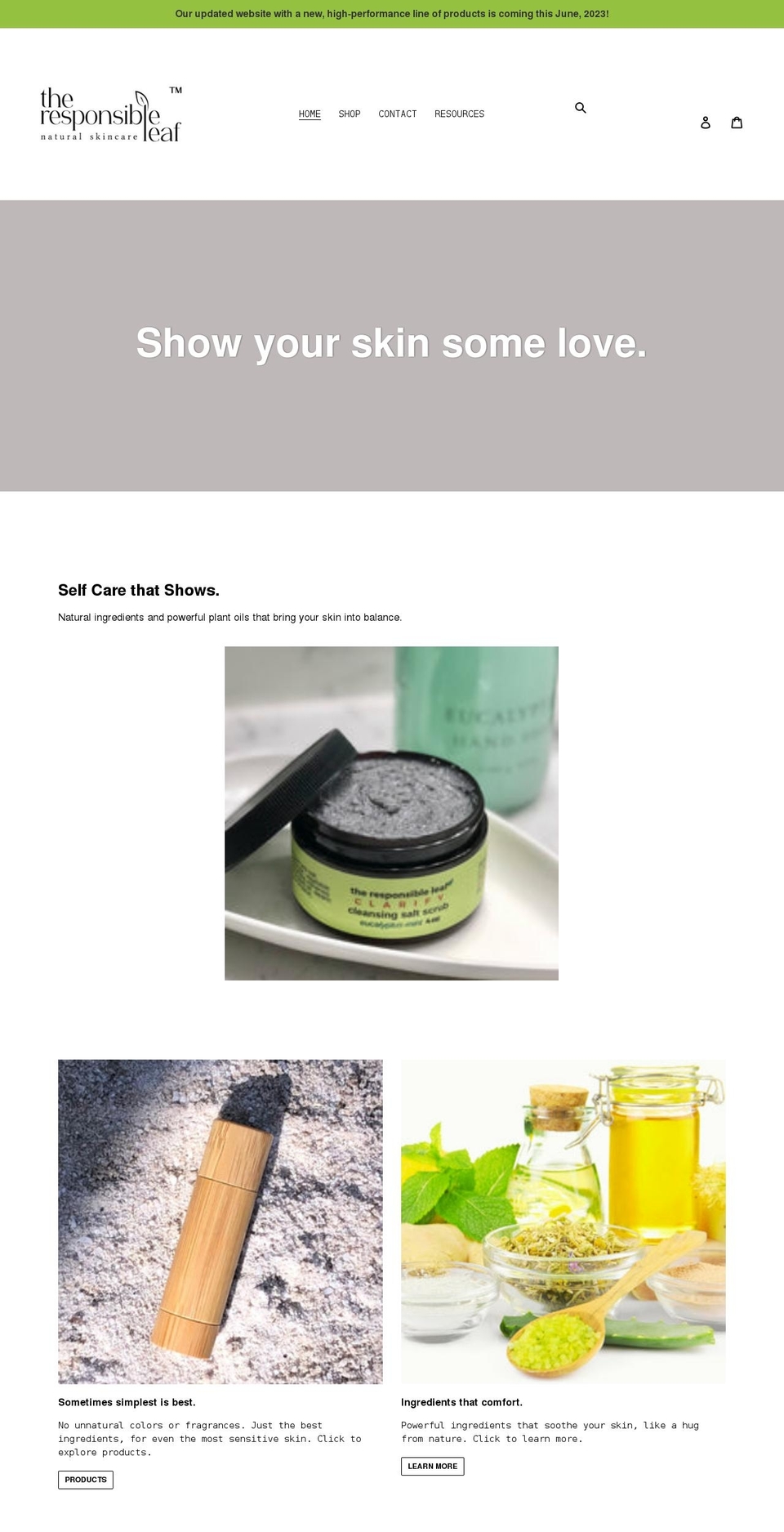 theresponsibleleaf.com shopify website screenshot