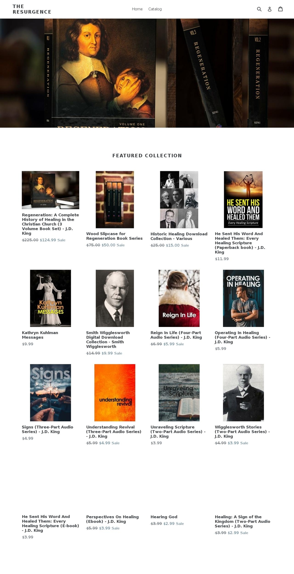 theresurgencestore.com shopify website screenshot