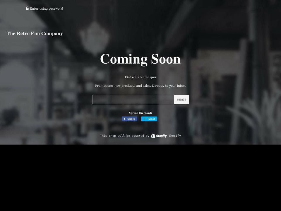 theretrofuncompany.com shopify website screenshot