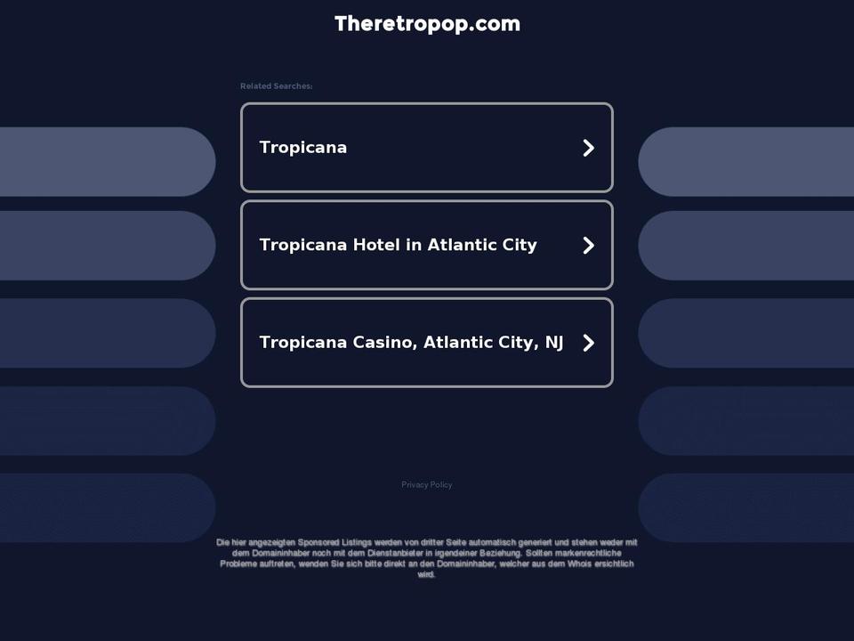 theretropop.com — Shopify storefront screenshot