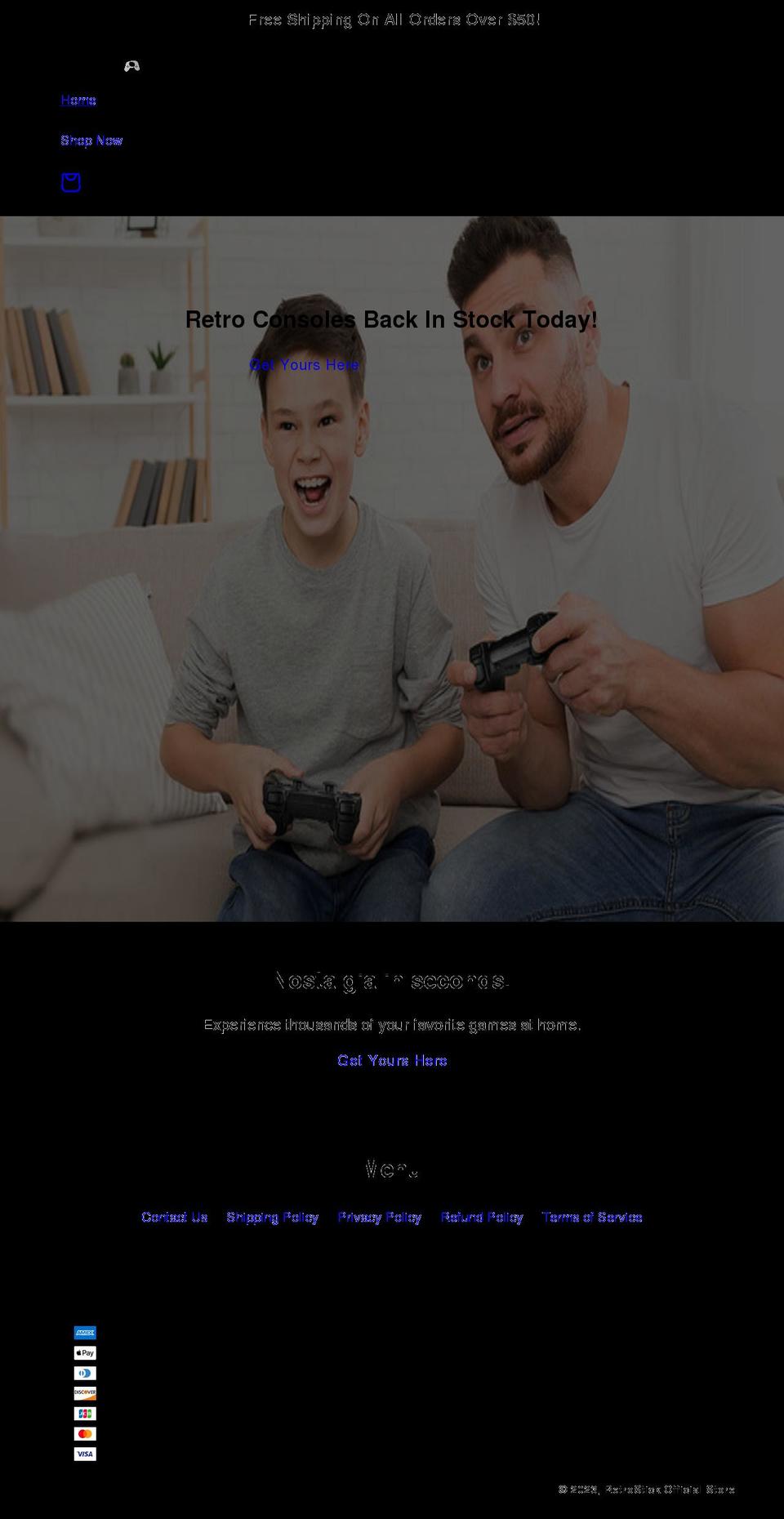 theretrostick.com shopify website screenshot