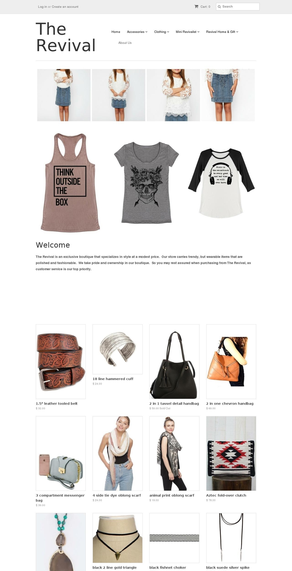 therevivalboutique.com shopify website screenshot