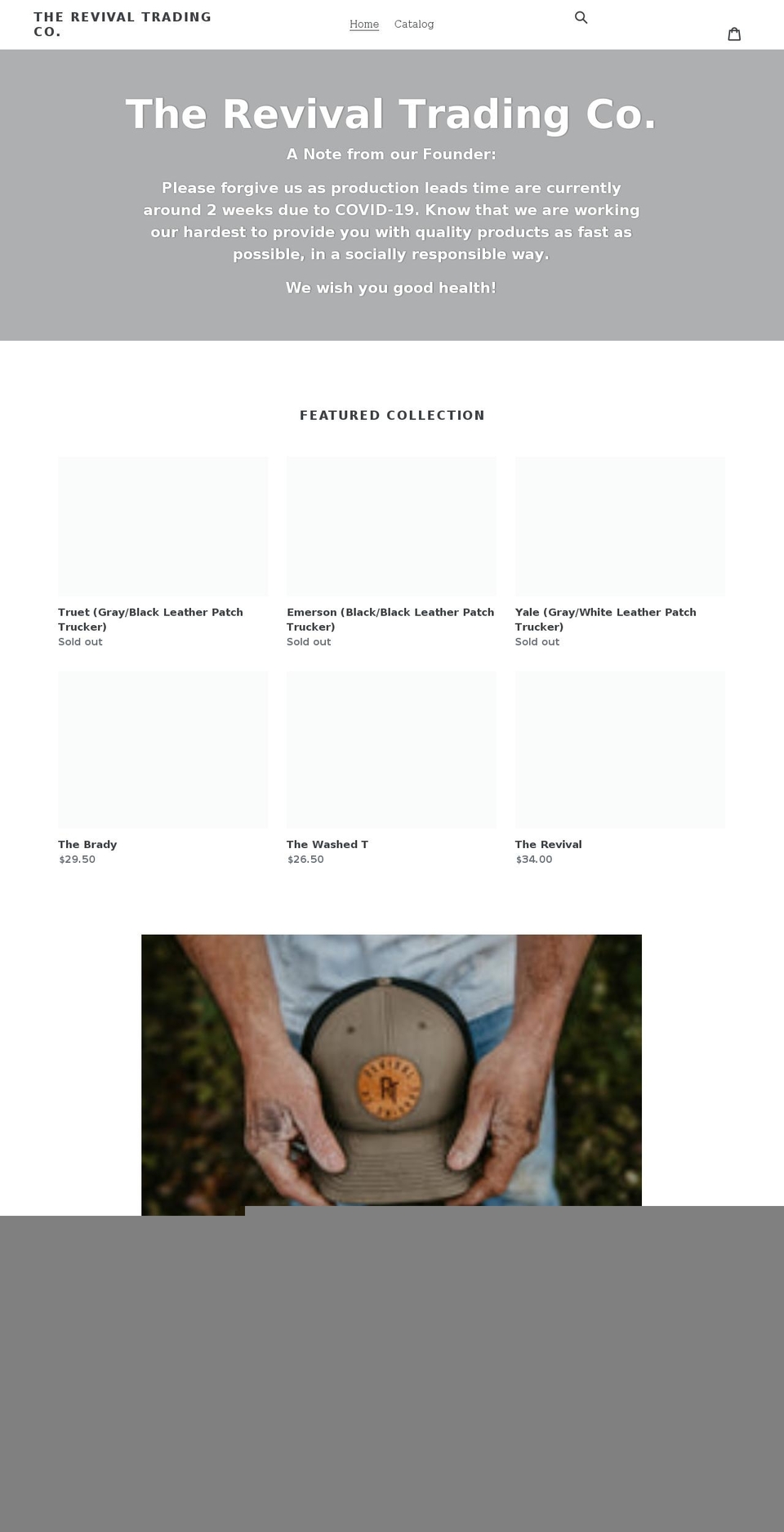 therevivaltradingco.com shopify website screenshot
