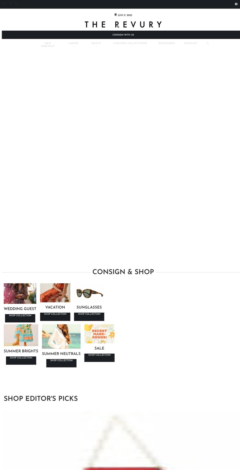 therevury.com shopify website screenshot