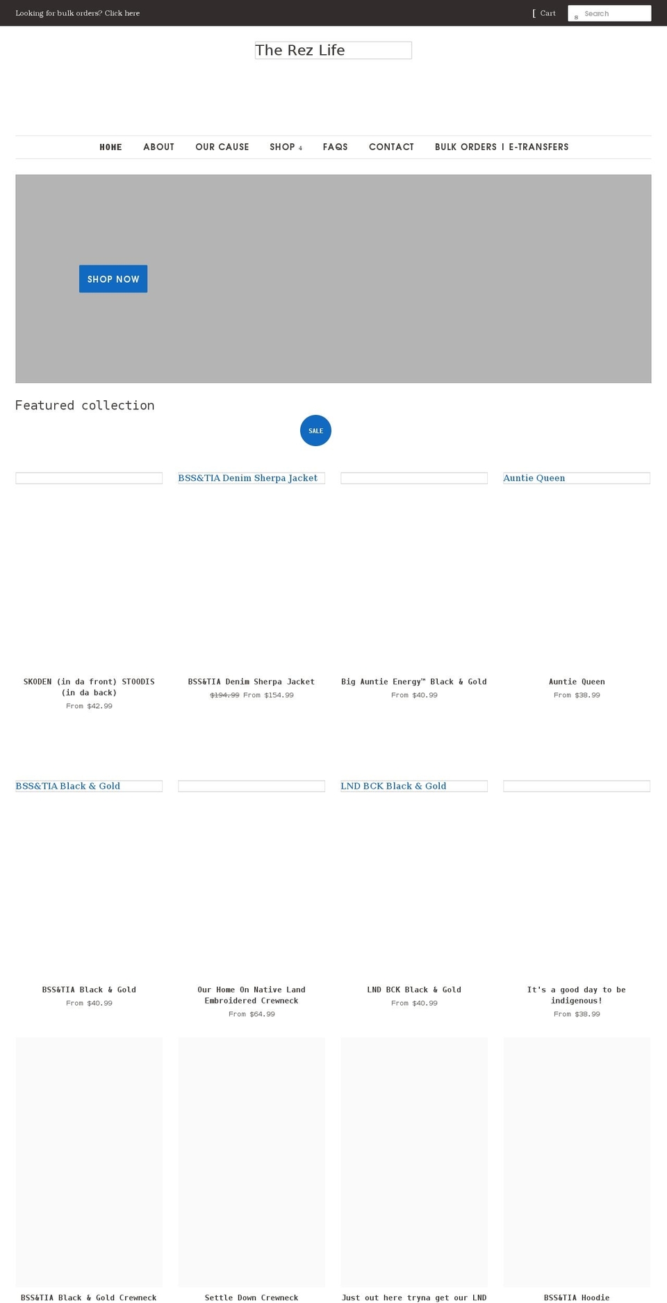 therezlife.com shopify website screenshot