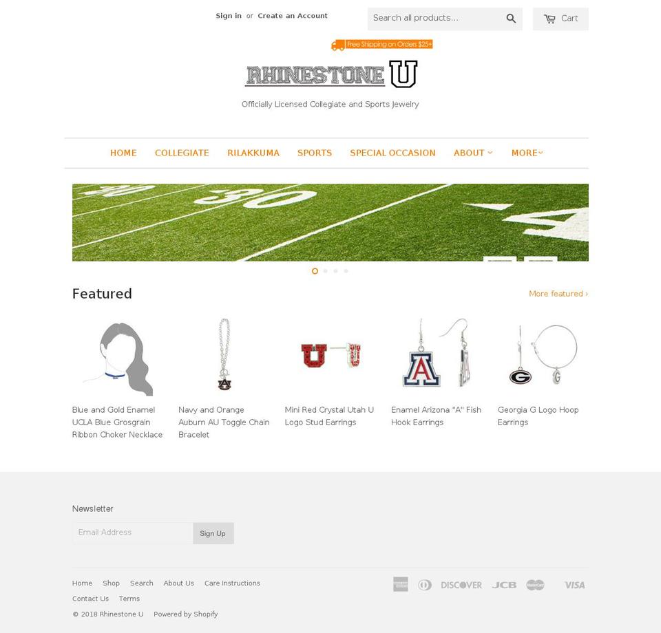 therhinestoneu.com — Shopify storefront screenshot