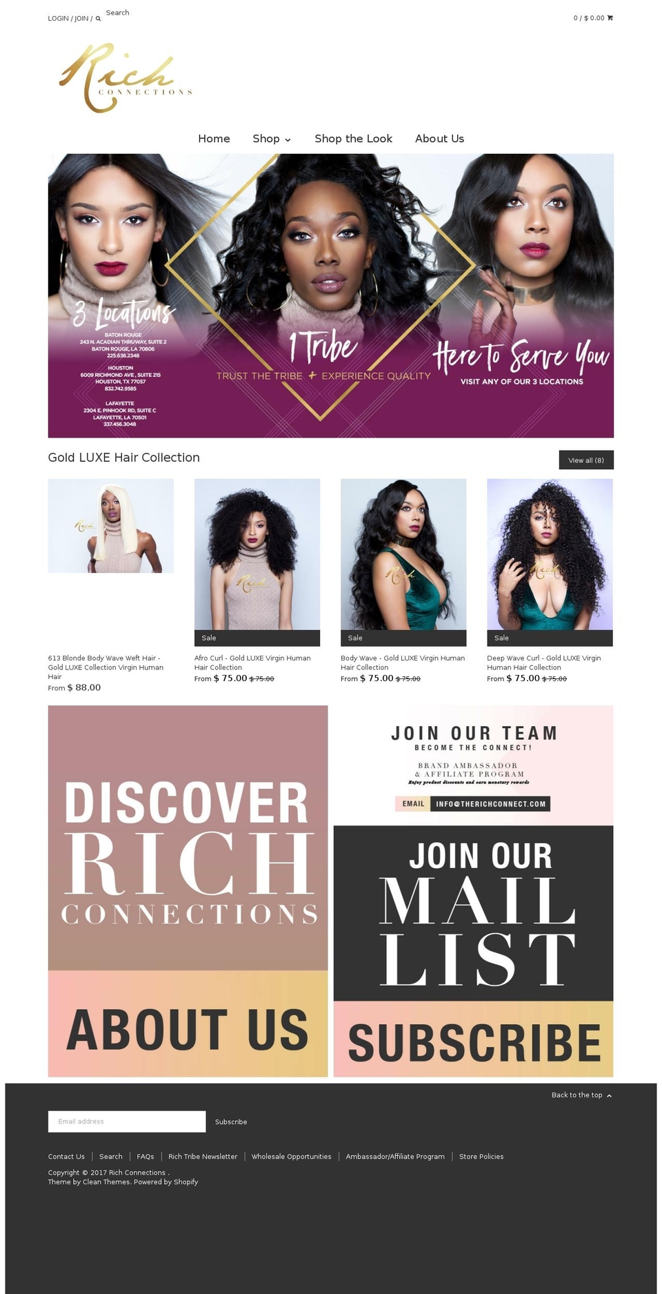 therichconnect.com shopify website screenshot