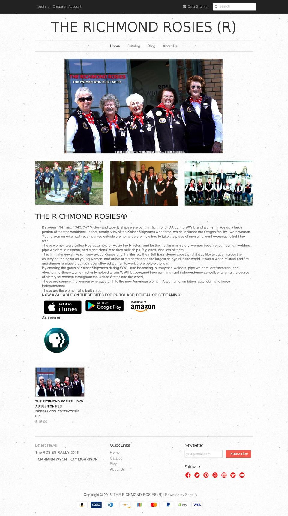 therichmondrosies.com — Shopify storefront screenshot