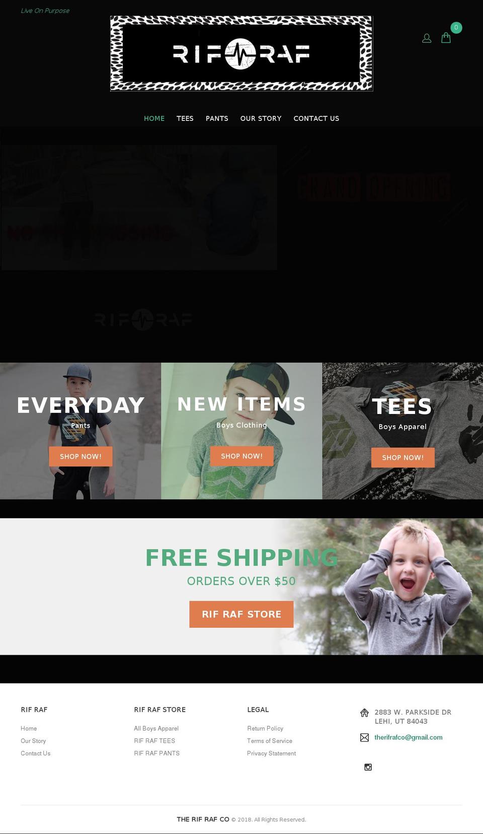therifrafco.com — Shopify storefront screenshot