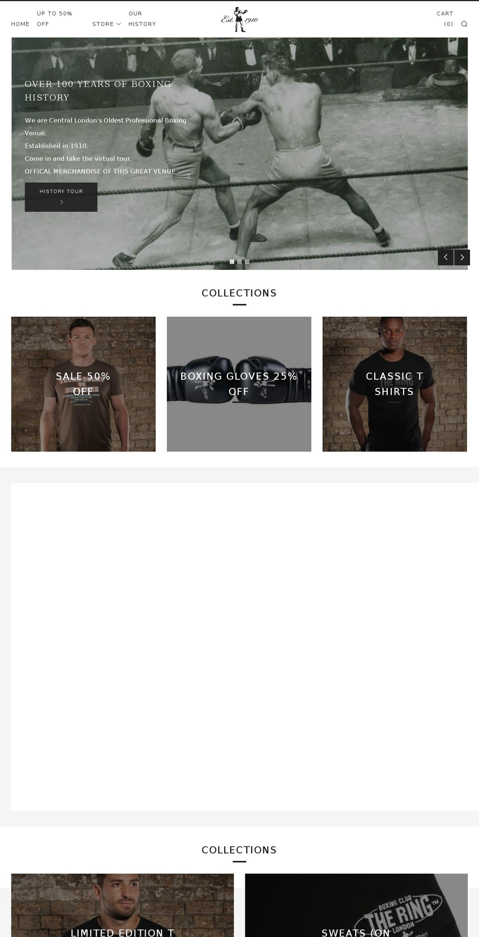 thering1910.com — Shopify storefront screenshot