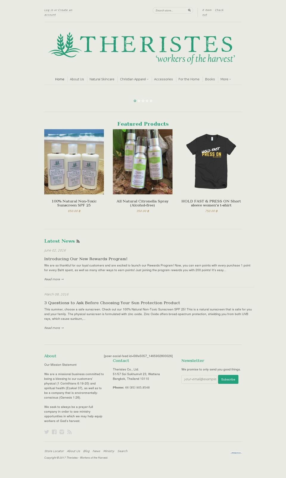 theristes.com shopify website screenshot