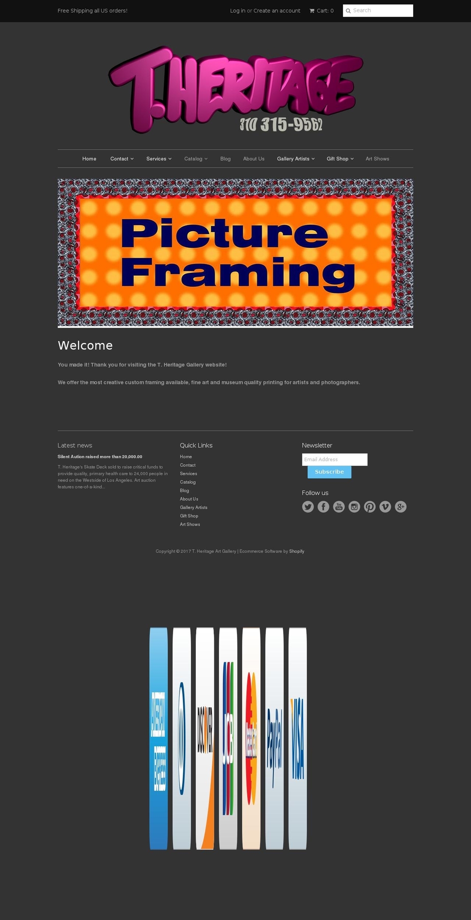 theritage.com shopify website screenshot