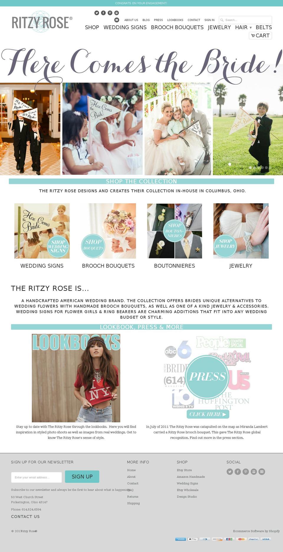 theritzyrose.com shopify website screenshot