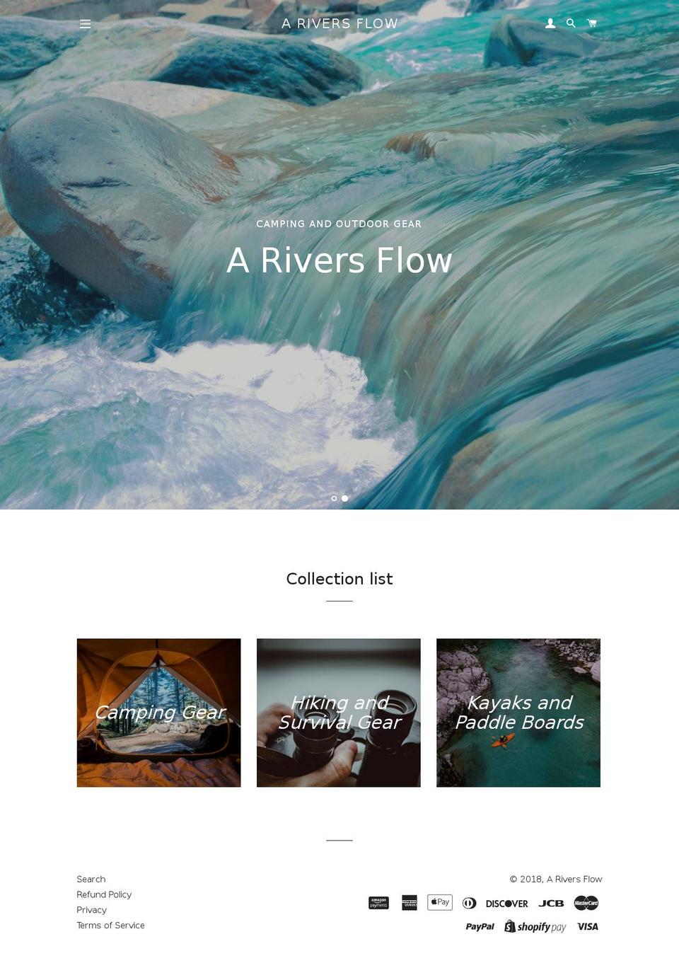 theriversflow.com — Shopify storefront screenshot