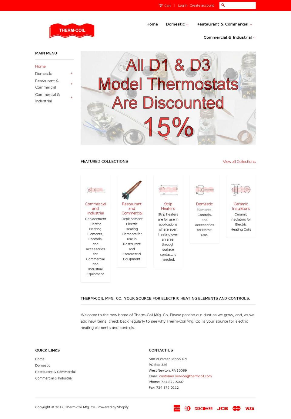 therm-coil.com shopify website screenshot