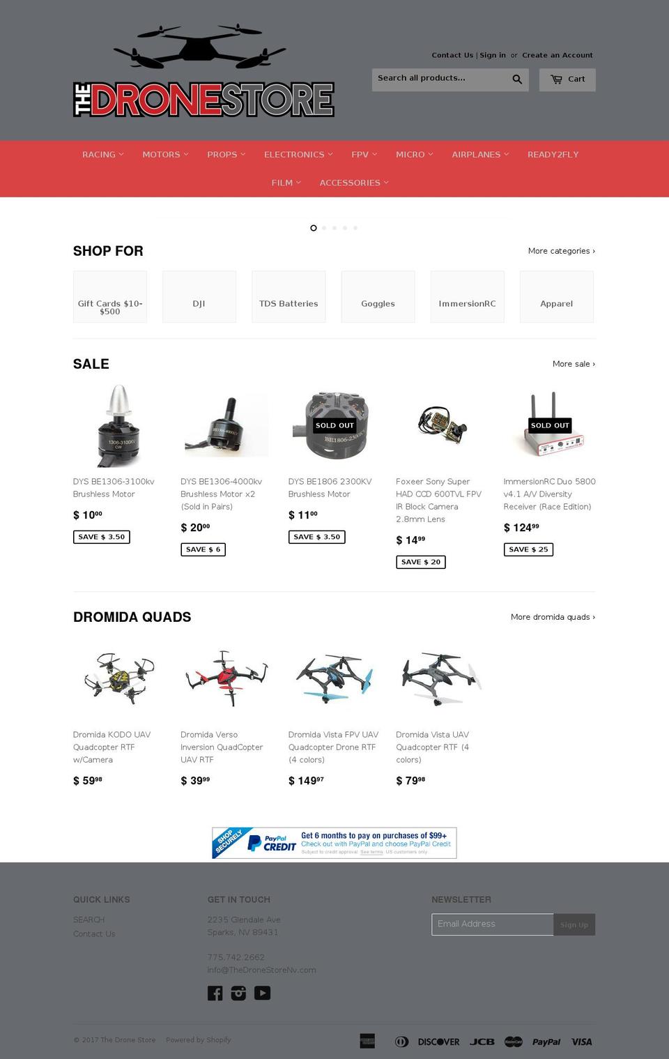 thermalirdrone.com shopify website screenshot