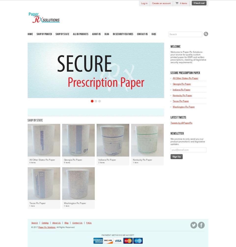 thermalprescriptionrolls.com shopify website screenshot