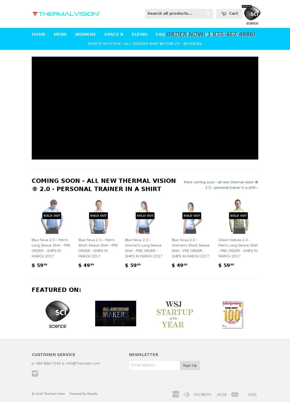 thermalv.com — Shopify storefront screenshot