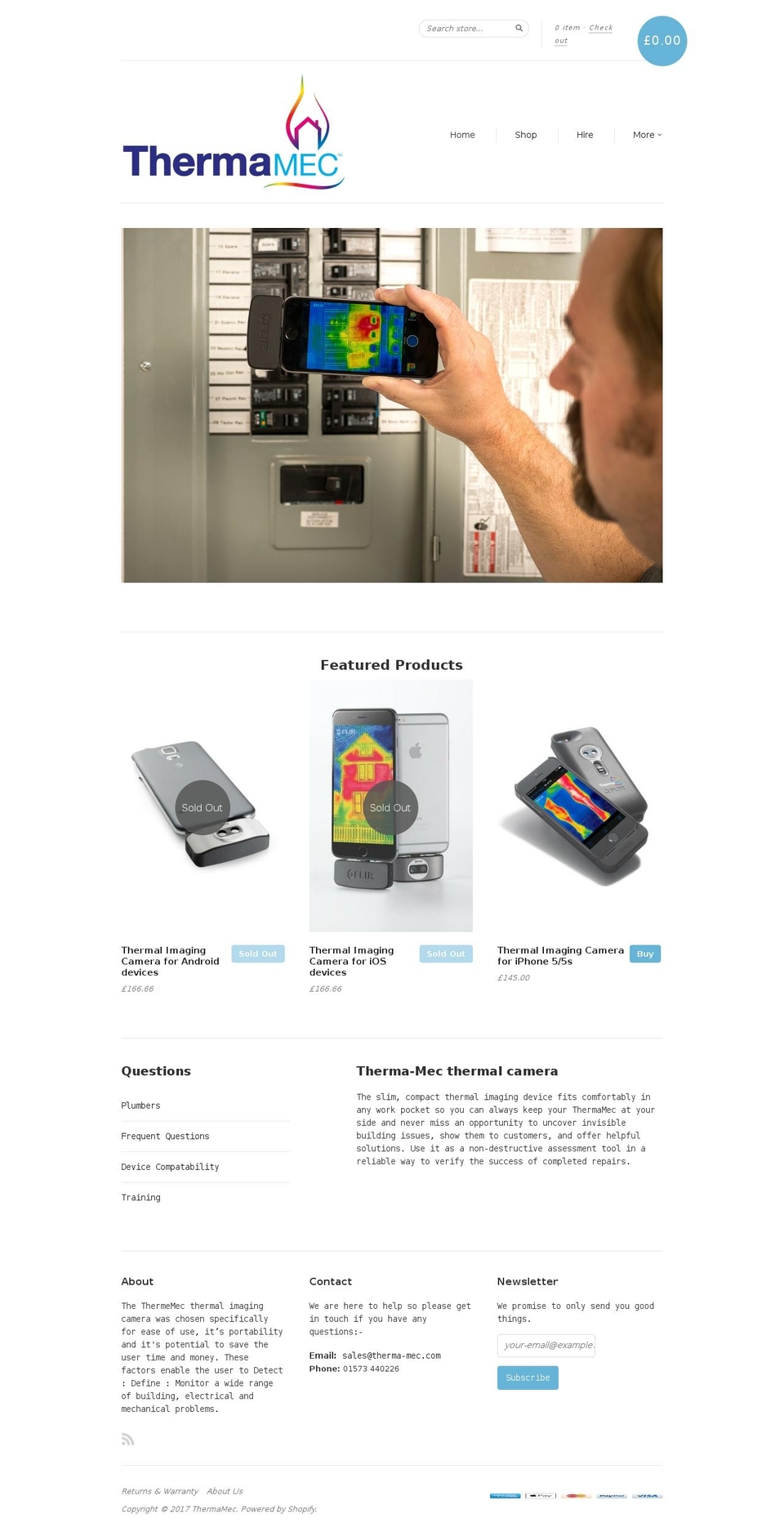 thermamec.com shopify website screenshot