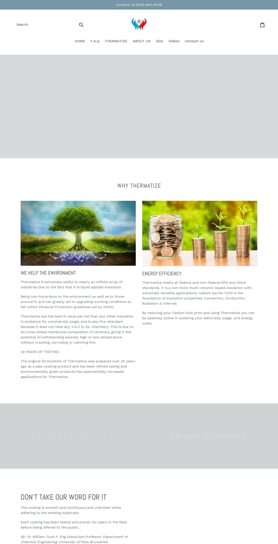 thermatize.com — Shopify storefront screenshot