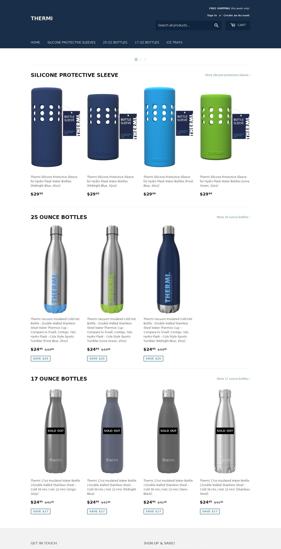 thermibrand.com shopify website screenshot