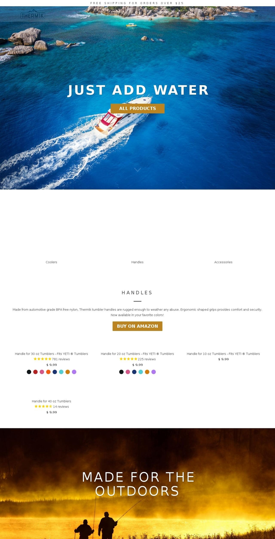 thermikcoolers.com — Shopify storefront screenshot