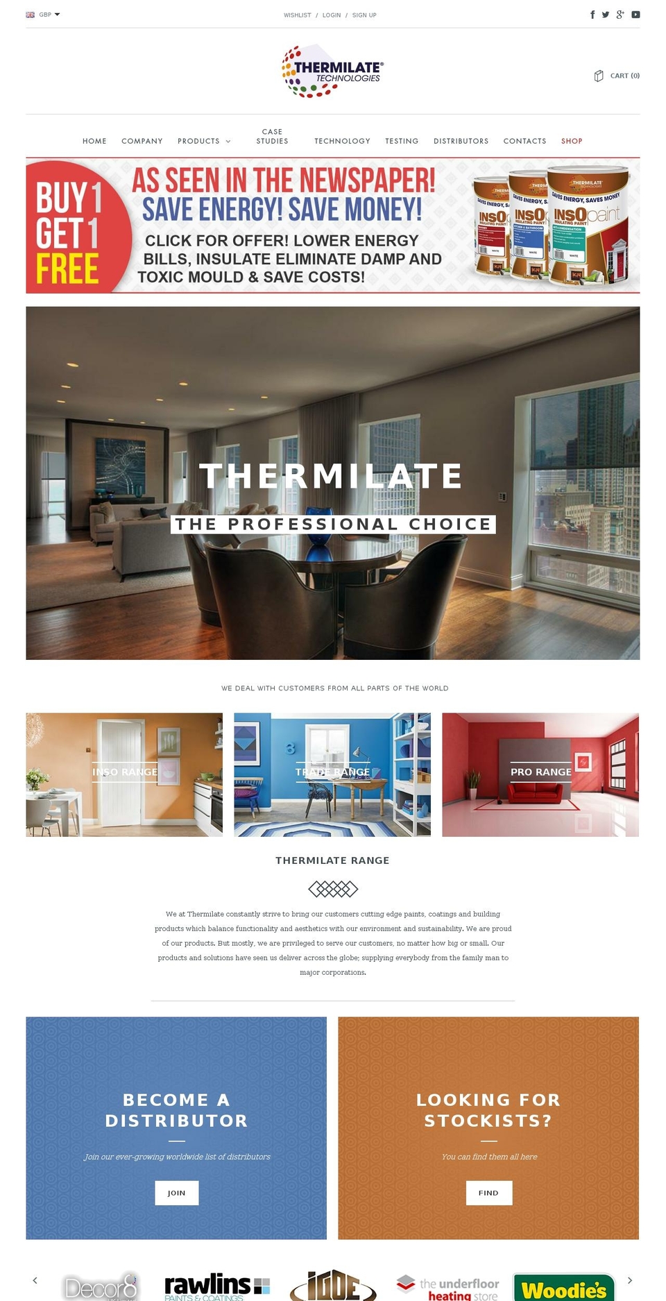 thermilatetechnologies.com — Shopify storefront screenshot