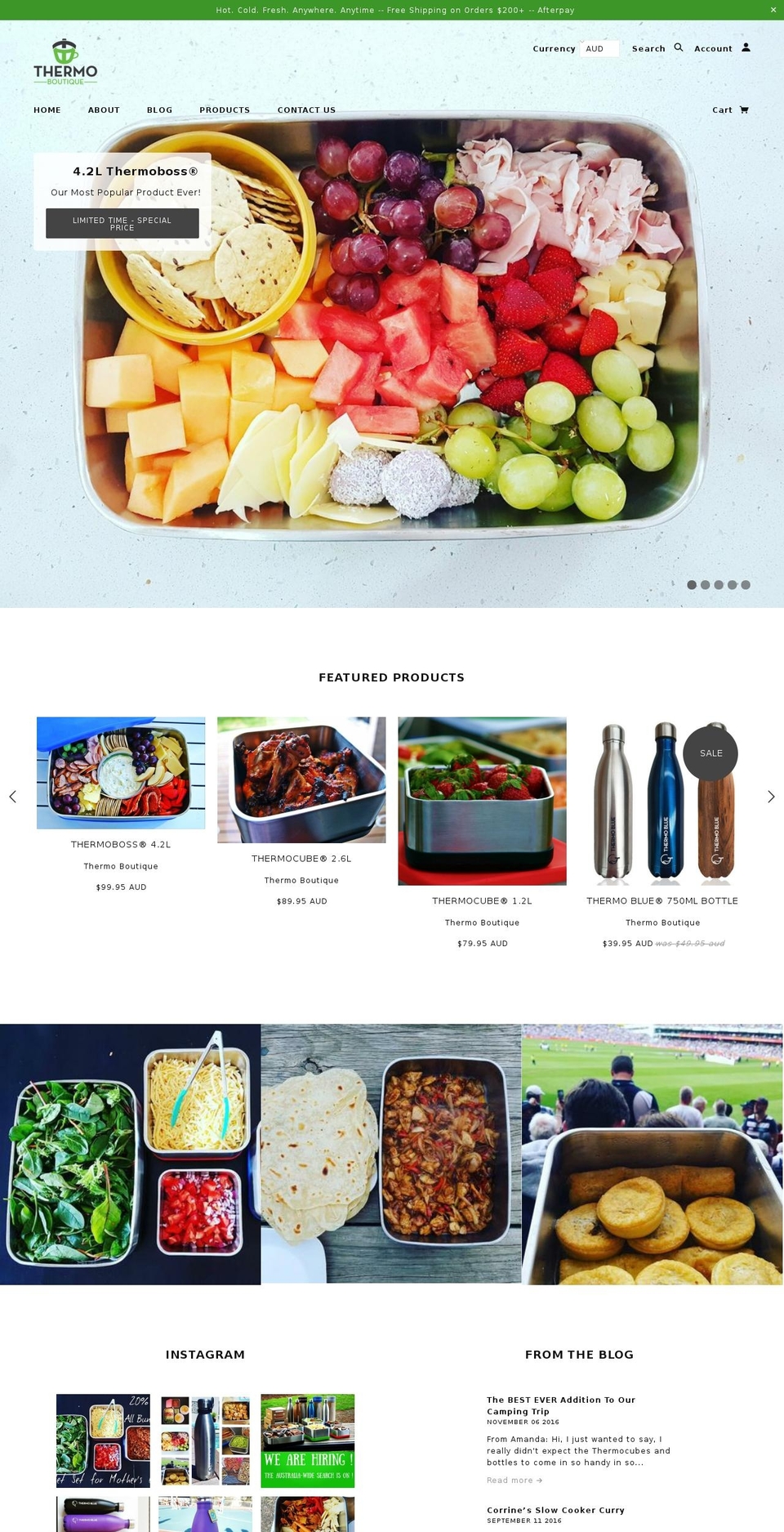 thermoboutique.com shopify website screenshot