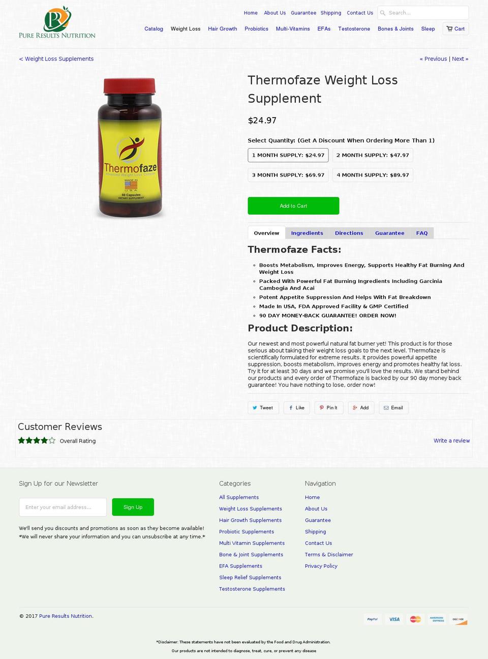 thermofaze.com shopify website screenshot
