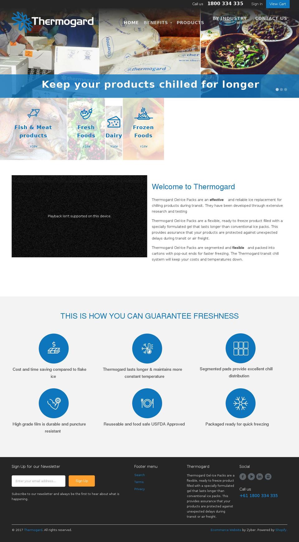 milan Shopify theme site example thermogard.co