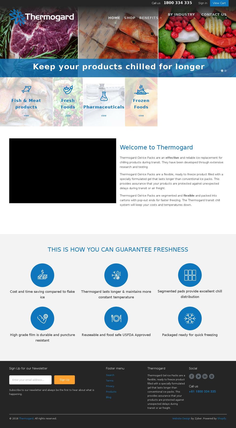 thermogard.co.nz shopify website screenshot