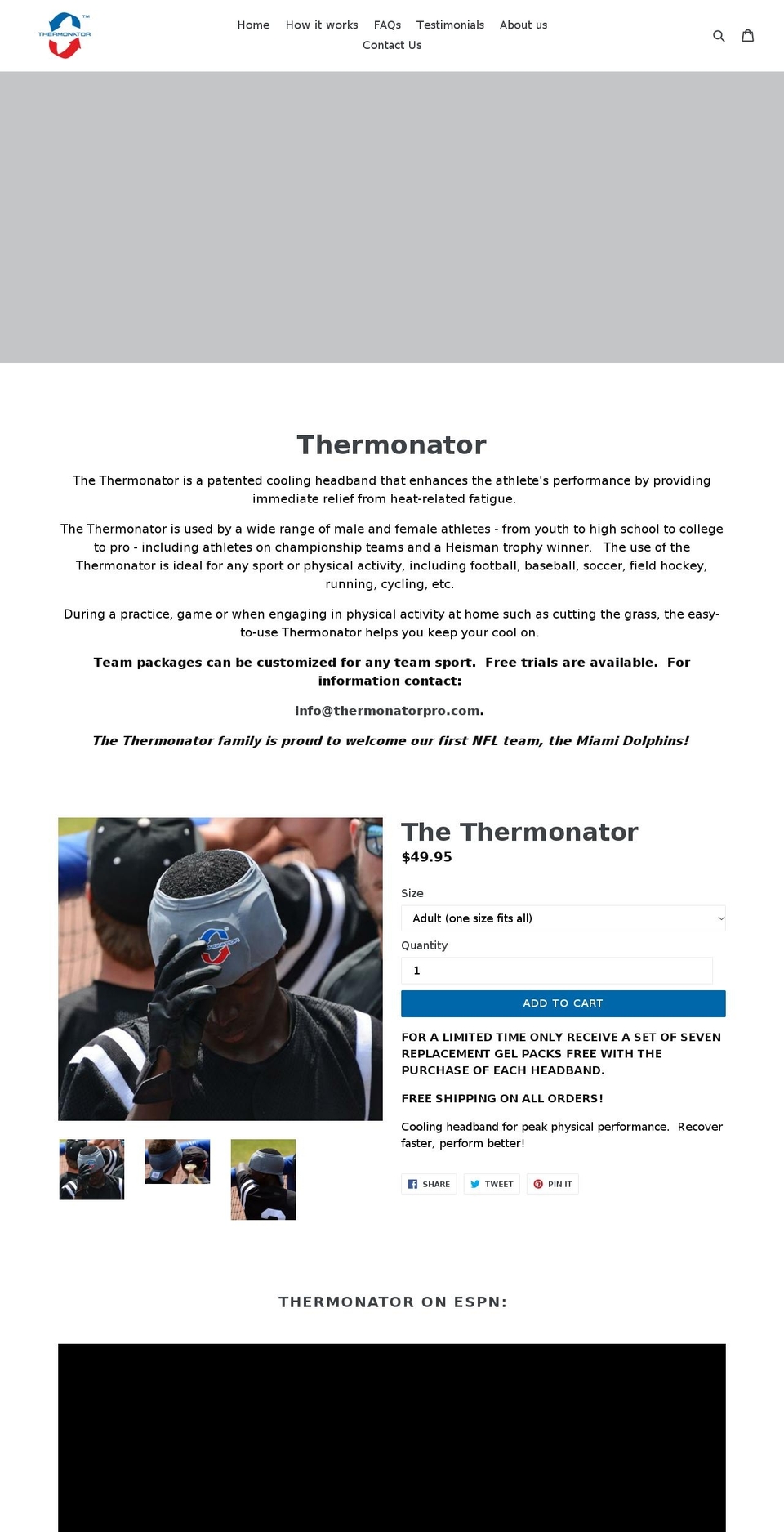 thermonatorpro.com shopify website screenshot