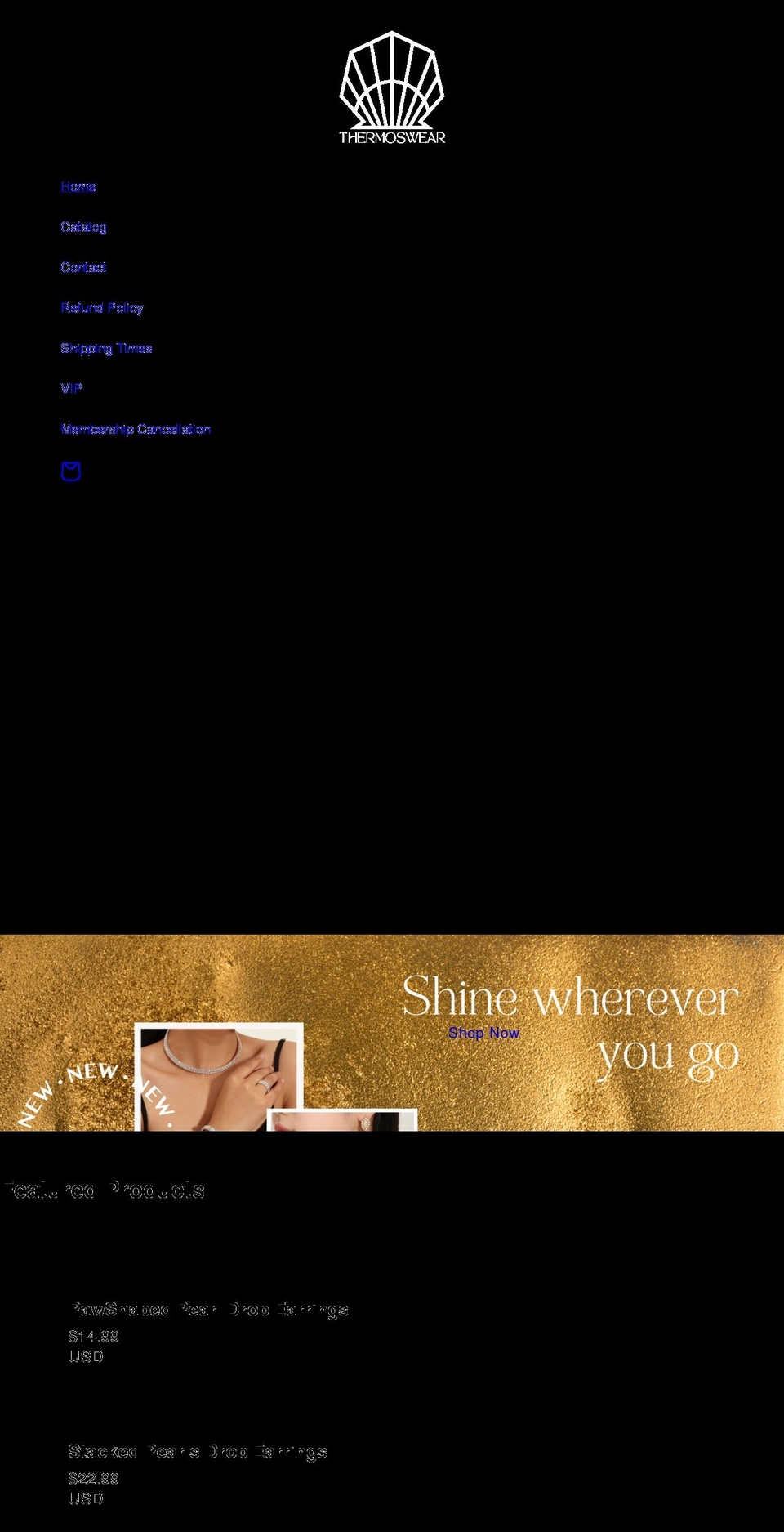 thermoswear.com shopify website screenshot