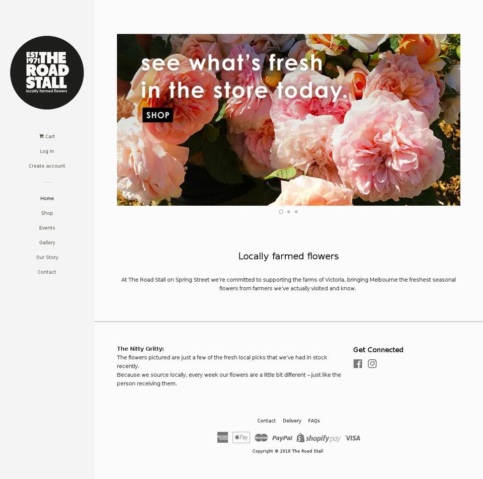 theroadstall.com.au shopify website screenshot