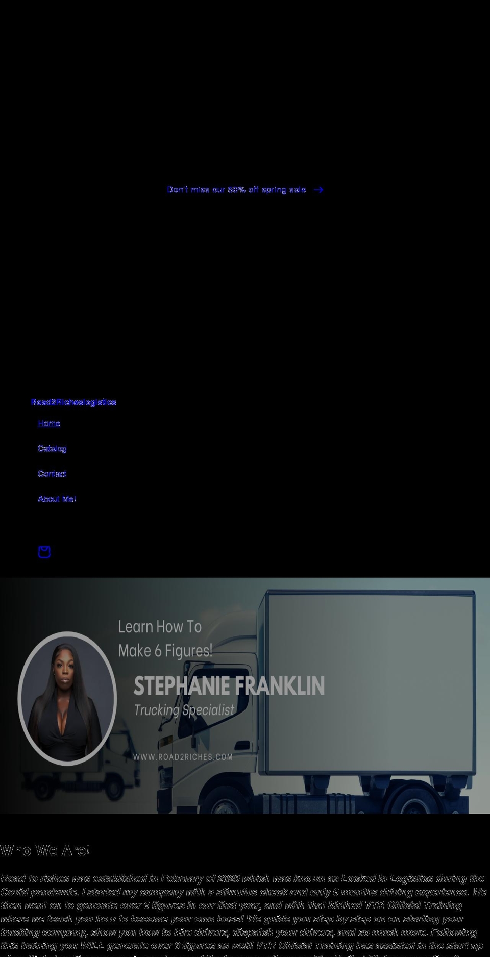 theroadstoriches.com shopify website screenshot