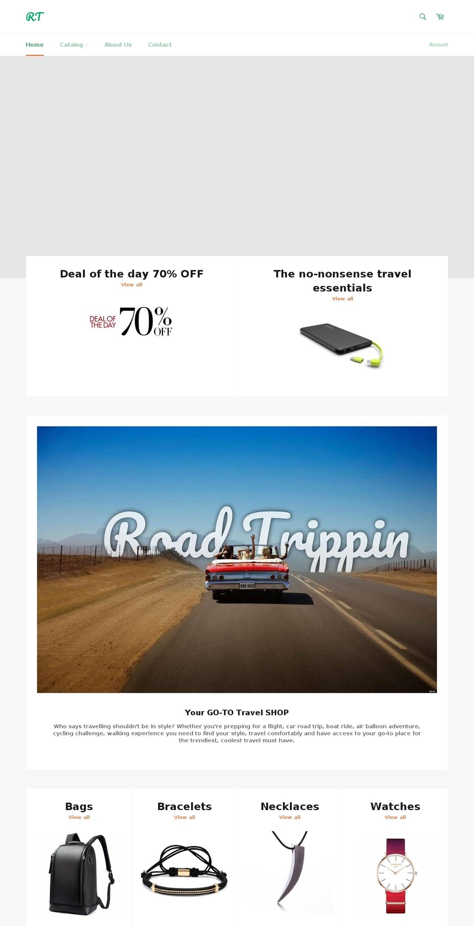 theroadtrippin.com — Shopify storefront screenshot
