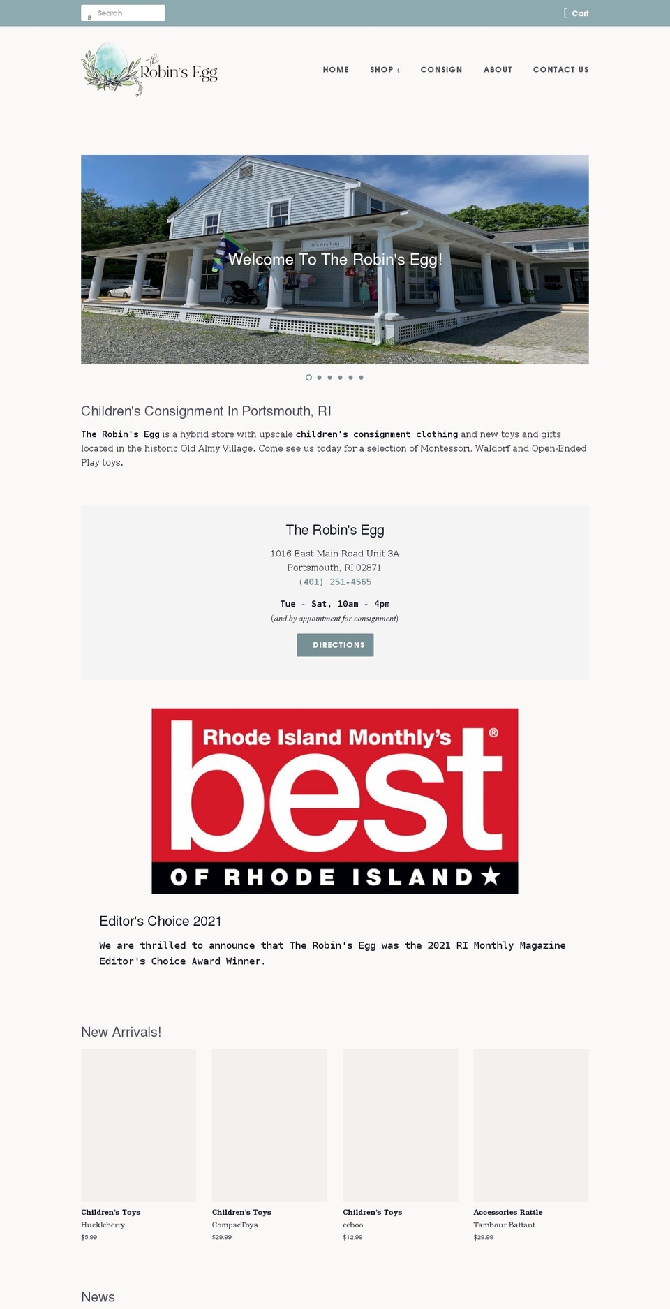 therobinseggri.com shopify website screenshot