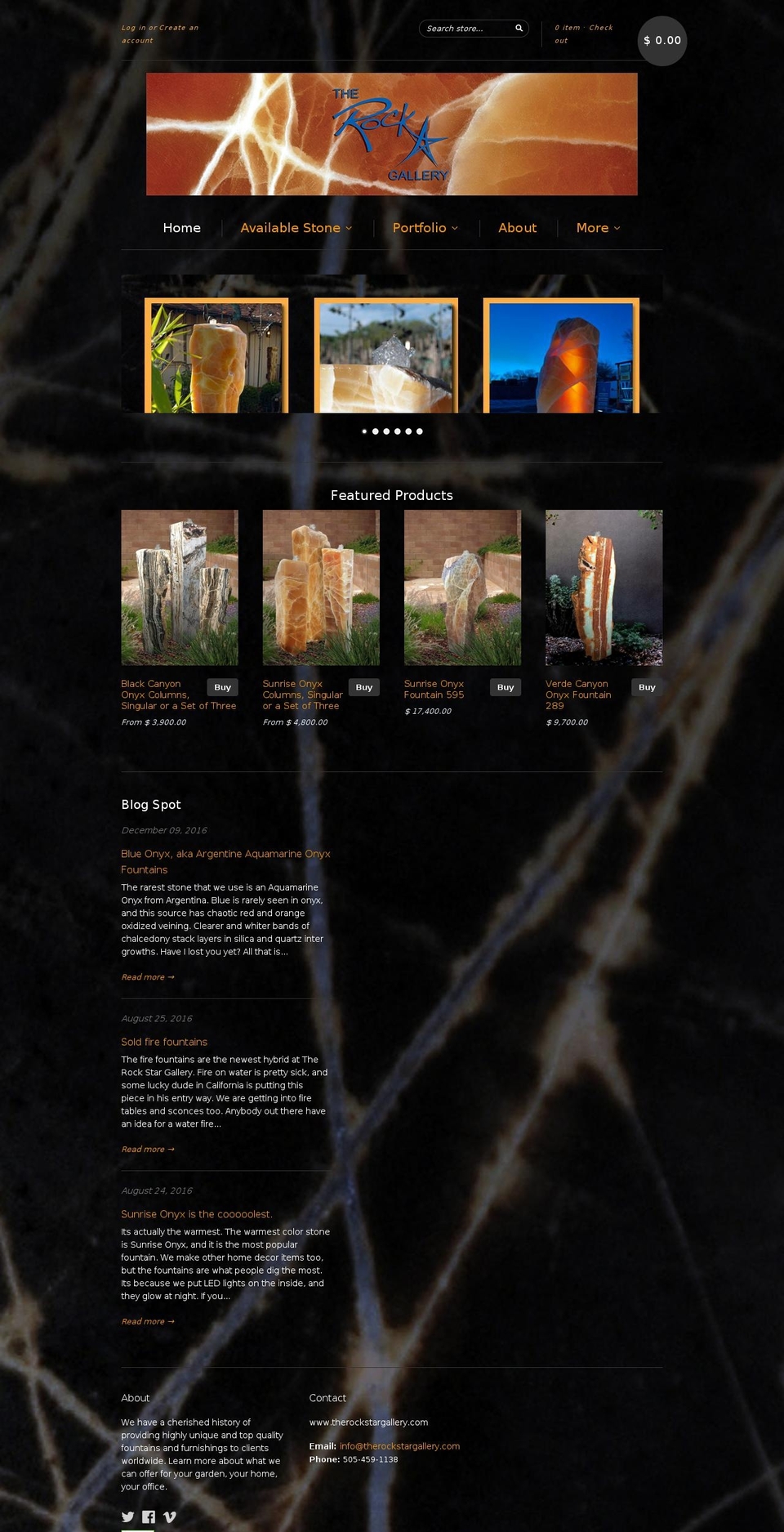 therockstargallery.com shopify website screenshot