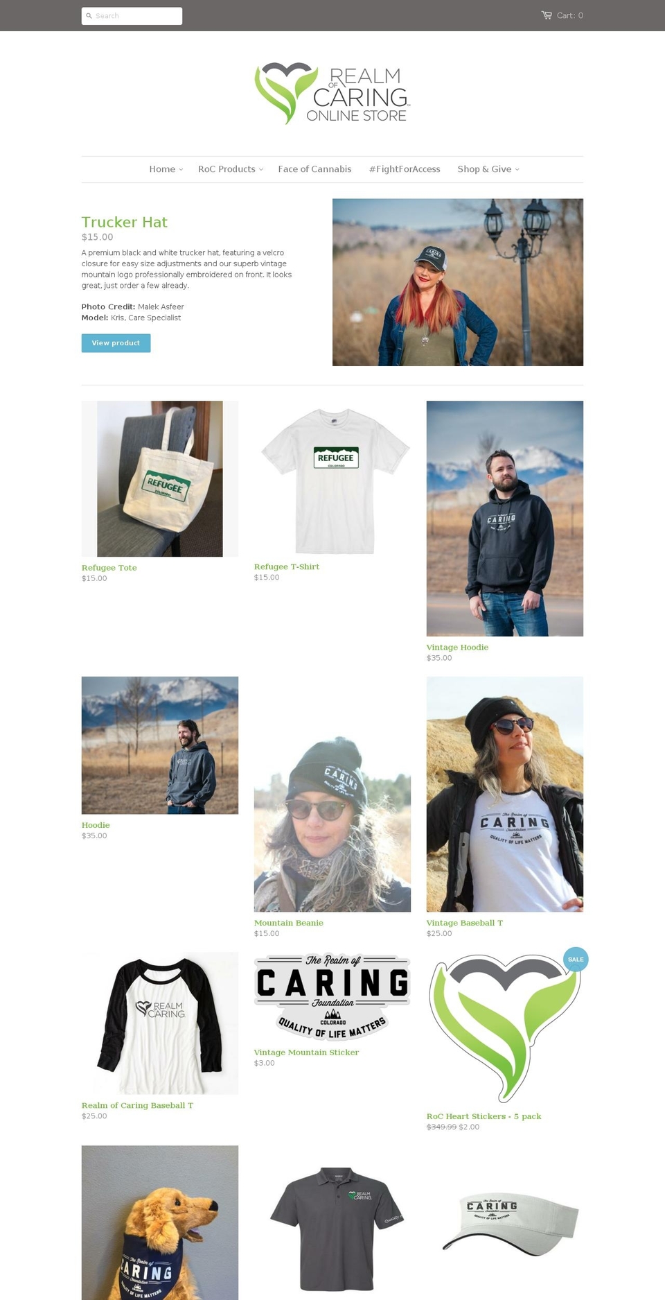 therocstore.us shopify website screenshot