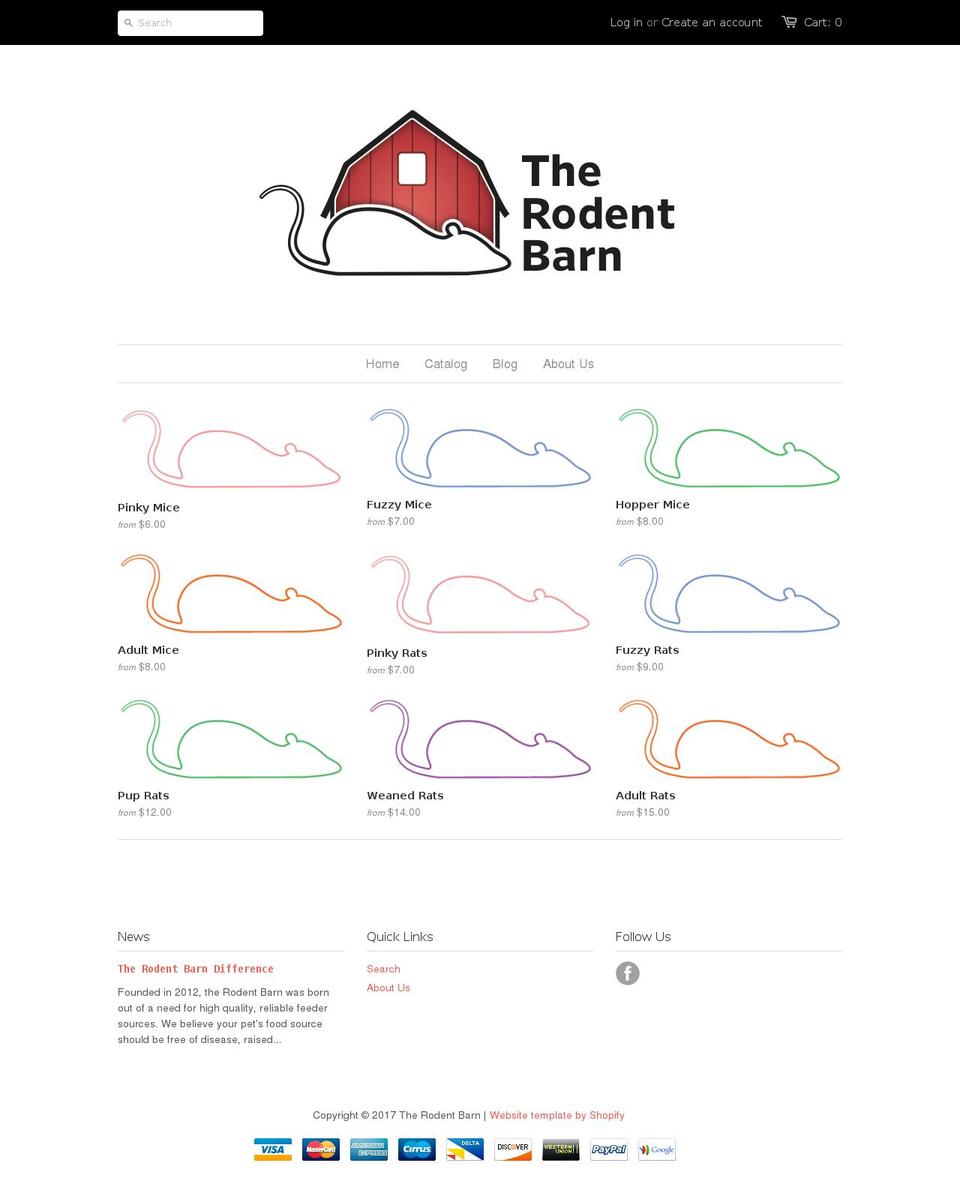 therodentbarn.com shopify website screenshot