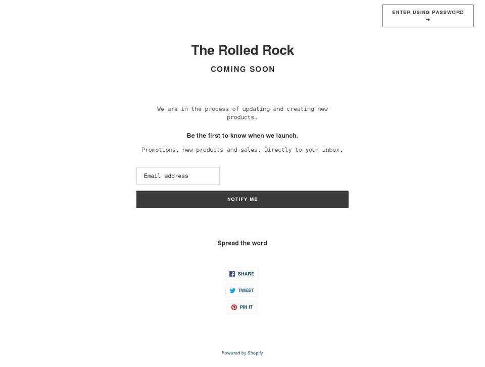 therolledrock.com shopify website screenshot