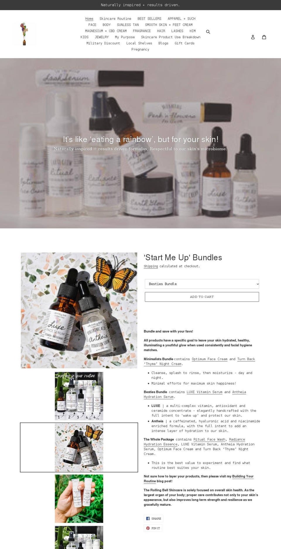 therollingbell.com shopify website screenshot